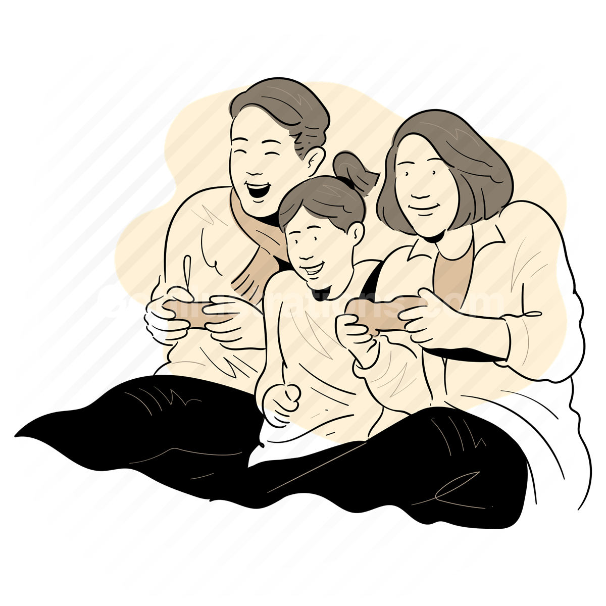 Family and Children illustration preview image